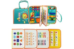 Lulua Giochi Montessori 1 Anno, Busy Board di Feltro, Pannello sensoriale. Giochi Bambini 1 Anno.