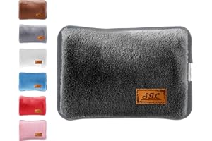 S.I.C Bolsa de agua caliente eléctrica con forro de felpa suave, 500 W, útil como calentador de manos y calentador de pies. Ideal para reducir dolores musculares, dorsales y menstruales