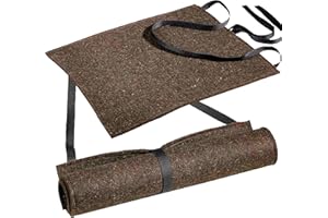 K&S OUTDOORS Sitzkissen Ansitzkissen Jagd Outdoor Trekking Camping aus Nadelfilz mit Trageriemen, 40 x 50 cm, Braun