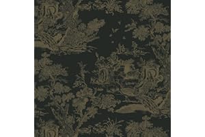 Yomshi Peel and Stick Wallpaper Black Brown Self Adhesive Wallpaper Waterproof Furniture Sticker Tree and Animal Wallpaper 41cm×3m Contact Paper Vintage Wallpaper for Living Room Bedroom