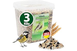 Eggersmann volaris 3 kg Volaris Graines Oiseaux - Graine Oiseaux Riche en Graisses & en énergie - Nourriture pour Oiseaux Sauvages Toute l'année - Graine Oiseaux Exterieur graines de Tournesol