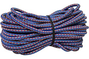 WERKA Pro, Rouleau Tendeur Élastique, Caoutchouc et Polypropylène, Résistant aux UV, Idéal pour Bâches et Housses, Généreuse, Variable, 8 mm x 20 m, Multicouleur