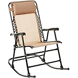 Amazon Basics - Sedia a dondolo pieghevole, Beige