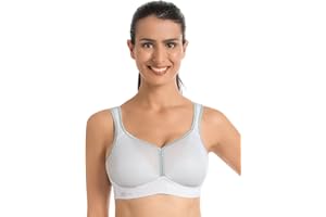 Anita Damska kontrola powietrza wyściełane nieprzewodowy biustonosz sportowy, Biały, 75E