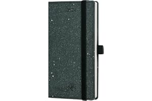 POPRUN Agenda 2024 Settimanale Tascabile 16,5 x 9 cm, Carta Prodotta con Materiali Rinnovabili, Copertina Rigida in Pelle PU, Carta Spessa da 80 gsm Certificata FSC®, Grigio Scuro