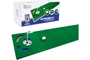 PGA Tour Piłka unisex, narzędzie do wyrównania i szkolenia Dvd, mata do stawiania z kulką prowadzącą, zielona, Wielka Brytania