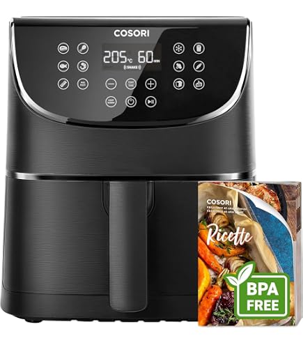 COSORI Air Fryer 5.5L 1700W – Friteuse Sans Huile XXL 13 Fonctions, Économisez 55% Électricité + 100 Recettes