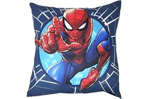 Theonoi Funda de cojín infantil, 40 x 40 cm, sin relleno, sin cojín, de algodón (Spiderman)