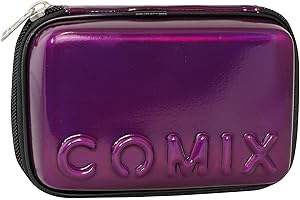 COMIX - Astuccio Scuola, Astuccio Maxi Zip per Bambini e Ragazzi, con Set Cancelleria Incluso, Cover Rigida con Maxi Logo in Rilievo e Tirazip in Metallo, 21 x 14,5h x 6,5 cm