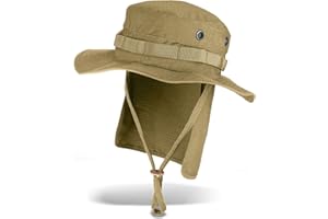 Black Snake Chapeau de safari d'extérieur avec protège-nuque pour homme et femme