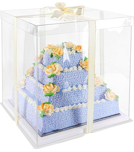 Portatorta Doppio Strato Con Nastro, Per Feste E Compleanni