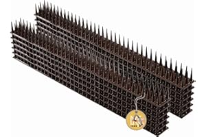 KADAX Plastic Spikes, 52 x 4.5 x 3.5 cm, Wall Spikes, Fence Spikes, Bird Spikes, Bird Repellent, Pigeon Repellent, Deterrent for Birds, Cats, Anti Climb Spikes (12, Brown)
