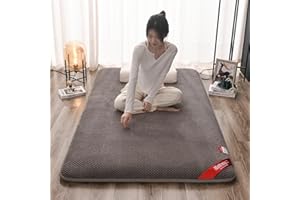 QiuShuiDr Materasso Futon Pieghevole Giapponese, Morbido, Blue, 90x200cm, Doppio