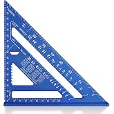 WORKPRO 180 mm Aluminium Carpentry Square with Laser Scale | Metric Triangular Ruler for Measurement, Marking, Angle Tracing
