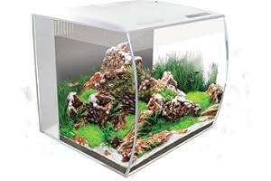 Fluval Flex 15 Kit d'aquarium – Aquarium pour Poissons et Plantes – Livré avec lumières LED, système de Filtration et Plus Encore – 40,6 x 38,1 x 38,1 cm – 57 L, 40,6 cm – Blanc