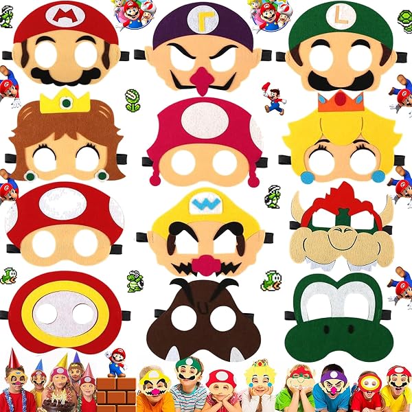 Category 1 Masque Enfant Lot De 12 Masques De Fête En Papier Pour Enfants Pour Remplir Masques Enfants Garcon