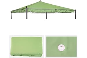 MENDLER Funda de repuesto para techo, pérgola, cenador Cádiz, 4 x 4 m, color verde