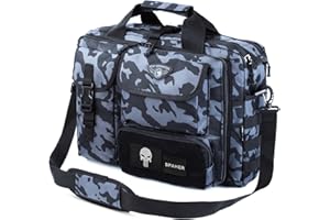 SPAHER Teczka Męska torba do pracy Męska torba na laptopa 14/15,6/17,3 cala Biznesowa torba taktyczna Torba wojskowa Torba na ramię Torba męska Prezent dla kobiet mężczyzn