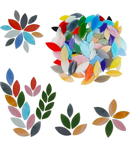 Piastrelle Mosaico A Forma Foglia Salice 33,8x14,8 Mm - Kit Fai Da Te Verde, Per Decorazioni Casa - Foto 2