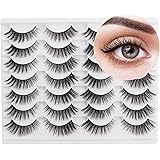 Glowing Win 3D ciglia finte Naturali 14 Paia Cat Eye Lashes False Lashes Sottili Fake Eyelashes Fluffy Fatte a Mano Ciglia fi