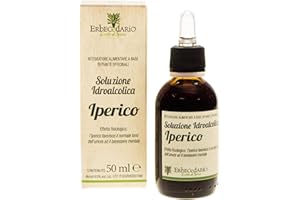 ERBECEDARIO Tintura Madre Iperico gocce, Favorisce il normale tono dell'umore ed il benessere mentale, Integratore Stabilizzatore dell'umore, Soluzione Idroalcolica iperico puro, 1 Flacone 50ml