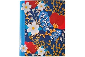 RNK - VERLAG RNKVERLAG 46778 - Raccoglitore ad anelli ''Flowers'' con indice A-Z per DIN A5 meccanismo a 4 anelli 1 pz.