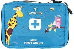 LittleLife Mini zestaw pierwszej pomocy z zawartością z certyfikatem CE, idealny na wakacje w domu i rodzinie, w leczeniu typowych urazów