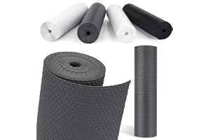 MooiFun Lådmatta, Non-Stick Kökslådematta, Halkskyddsmatta Vattentät Matta Kylskåpsfodral (Grå/30cm x 610cm)
