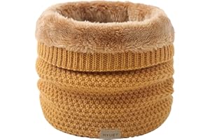 HYUET Winter Schlauchschal Loop Schal Rundschal Dick Fleece Halswärmer Gefüttert Weichem Thermo Halsschlauch Halstuch Schlauch Nackenwärmer Herren Damen Winter zum Sport Ski Herren Damen