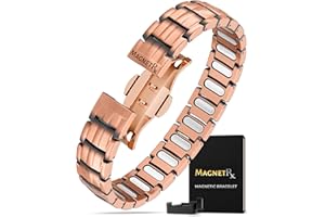 MagnetRX® Magnetic Copper Bracelet for Men - EllipseMAX 5X Strength 5,000 Gauss Magnets - Designed in USA & Patent Approved - Premium Mens Copper Bracelet with Adjustable Length
