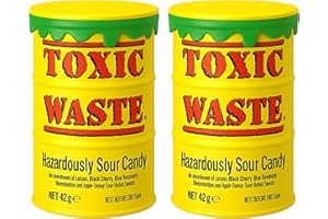Toxic Waste Yellow - Caramelos Super Acidos, varios sabores - 2 x 42g - Pack Laborawi