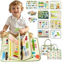 Libro Sensorial Montessori Para Niños De 1 Año - Busy Board De Fieltro Con Actividades Educativas