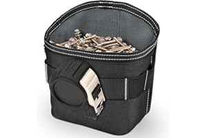 SOGCASE Nageltasche für Zimmerercker Dachdecker Werkzeugtasche gürtel für Nägel Schrauben mit Gürtelclip, (Schwarz)