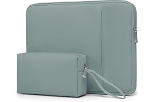 HYZUO 13,3-14 Pouces Housses pour Ordinateur Portable pour MacBook Pro 14 M5/M4/M3/M2/M1, MacBook Air/Pro 13,3, 13,5"-13,8" Surface Book/Laptop, Sacoche pour 13,3" HP Dell Lenovo ASUS, Bleu Cendré