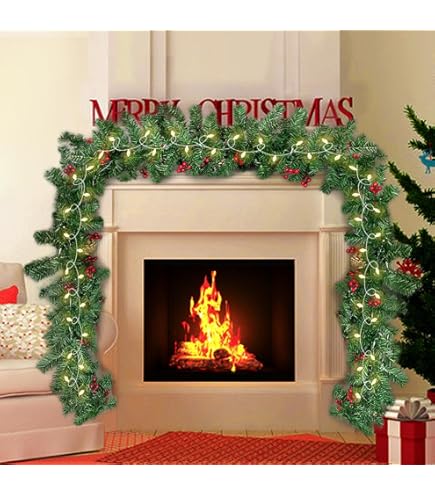 Ghirlanda Orpelli Natale 6 Pezzi Da 2m Argento - Decorazioni Per Albero, Scale E Casa, Fai Da Te - Foto 13