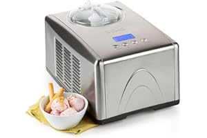 DOMO DO9066I DO9066I-Macchina per Il Gelato, 150 W, 44 Decibel, Acciaio Inox 18/8 plastica, Giallo