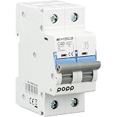 POPP Industrial Magnetic Thermal Automatic Switch CURVE C 1P 2P 3P + 6A 10A 16A 20A 25A 32A 40A 50A 63A &hellip; (2P, 40A)