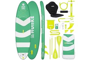 HUIIKE Stand Up Paddle Board for Adults with Accessories Included, Oar, Fins, Pump. Inflatable Sup Board Great Stability and Resistance. 10’ x 33" x 5.9", Maximum Load 286 lb
