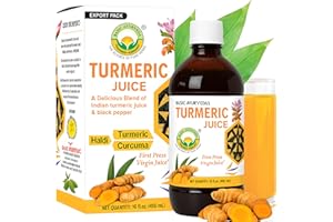 Basic AYURVEDA Turmeric Juice with Black Pepper | Natural Juice | 16.23 Fl Oz/480 ml