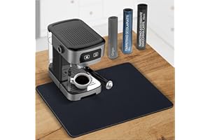 Creative Corner Tappetino Scolapiatti Assorbente Cucina 40x60 Nero, Tappetino Macchina Caffe, Tappetino Assorbente Cucina, Tappeto Macchina Caffe