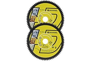 HIGHDRIL Disque HSS pour Métal - 75mm x 2 Disques à Tronçonner pour Métal Doux Cuivre Aluminium Bois Plastique