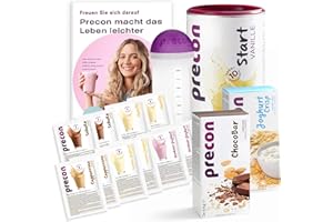‎PRECON Precon BCM Diät Einsteiger Startpaket – 10 x Start Vanille Portionen – 1 x Shake Mix – 2 x Diätriegel – 1 x Shaker – 1 x Precon Handbuch – Mahlzeitenersatz gewichtskontrollierende Ernährung