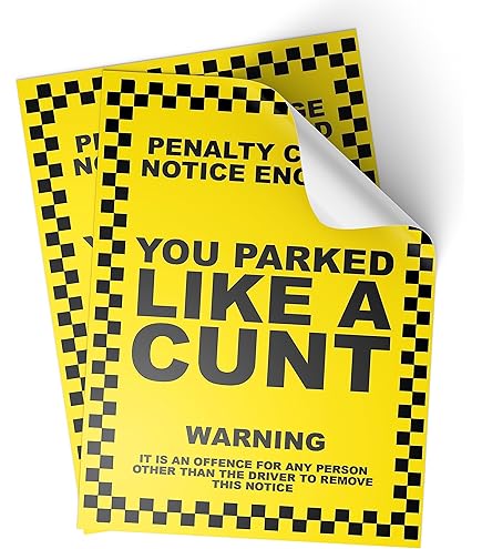 Bad Parking Cards, 50 stuks grappige kaarten met opschrift