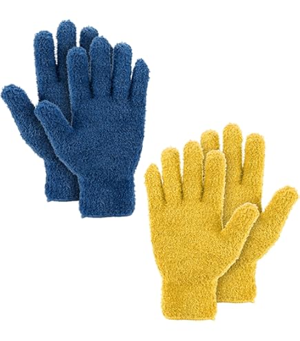 Guanti Da Polvere In Microfibra - 3 Paia Multicolore | Per Spolverare Mobili, Angoli E Piante | Morbidi E Lavabili - Foto 5