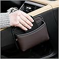 Qirc PU Leather Car Side Pocket Organizer, Universal Car Pocket Pouch Cell Phone Holder for Car, Car Seat Gap Filler Storage Accessories Organizer for Car Door, Console (Brown)