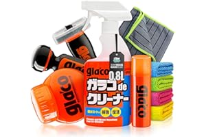 SHINY FREAKS Soft99 Glaco Deluxe Conjunto completo (800ml) - Juego de sellado de ventanas, espejos y cámaras del coche - Visión nítida gracias al efecto loto incl. limpiacristales | 10-pzas