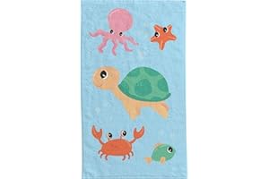 damaloo Asciugamano per bambini 30 x 50 cm in cotone – Asciugamano ospite con motivo animali marini – Piccolo asciugamano per ragazzi e ragazze – Asciugamano per mani o salviette per bambini