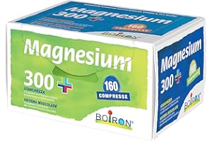 Integratore magnesio e selenio - Vitamine b1, b2, b5, b6, b8, b9 b12 E e PP – Il magnesio contribuisce a ridurre stanchezza e affaticamento - 160 compresse da 500 mg - Boiron Magnesium 300+