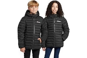 Berghaus Kids' Kirkhale Baffle Jacket with Hood & 2 Pockets, Lightweight, Insulated & Water Repellent, Winter Puffer Coat for Boys & Girls