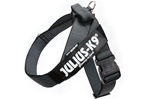 Julius-K9 Arnés De Correa, Negro-Gris, XL / 2